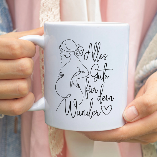 Tasse zum Mutterschutz - Alles Gute für dein Wunder