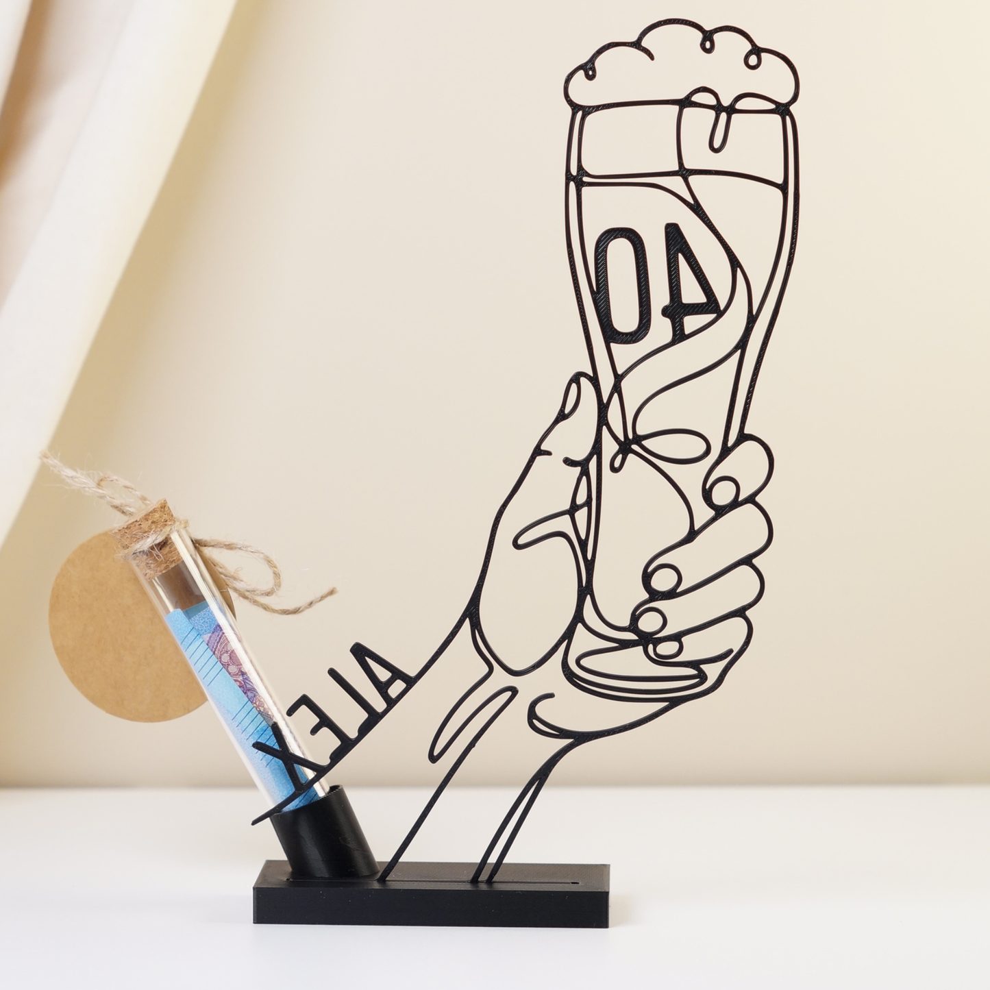 Geldgeschenk zum Geburtstag, Bierglas