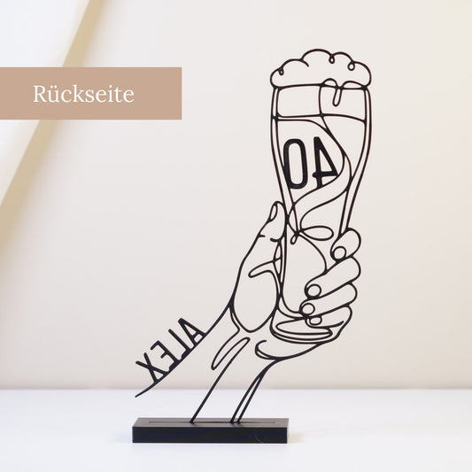 Hand mit Bierglas - Geldgeschenk Bier