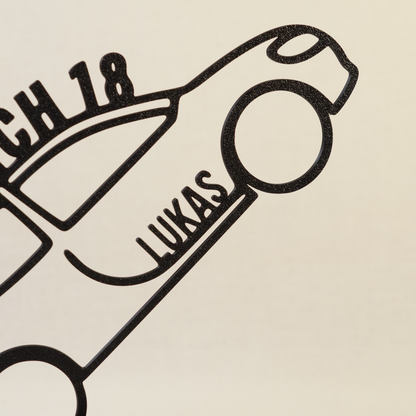 Geldgeschenk zum 18. Geburtstag - Auto mit Name