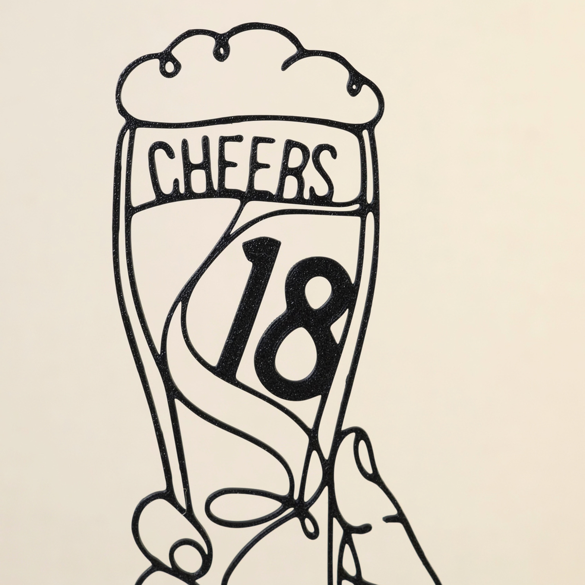 Geldgeschenk zum 18. Geburtstag - Bierglas „Cheers 18“