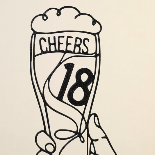 Geldgeschenk zum 18. Geburtstag - Bierglas „Cheers 18“