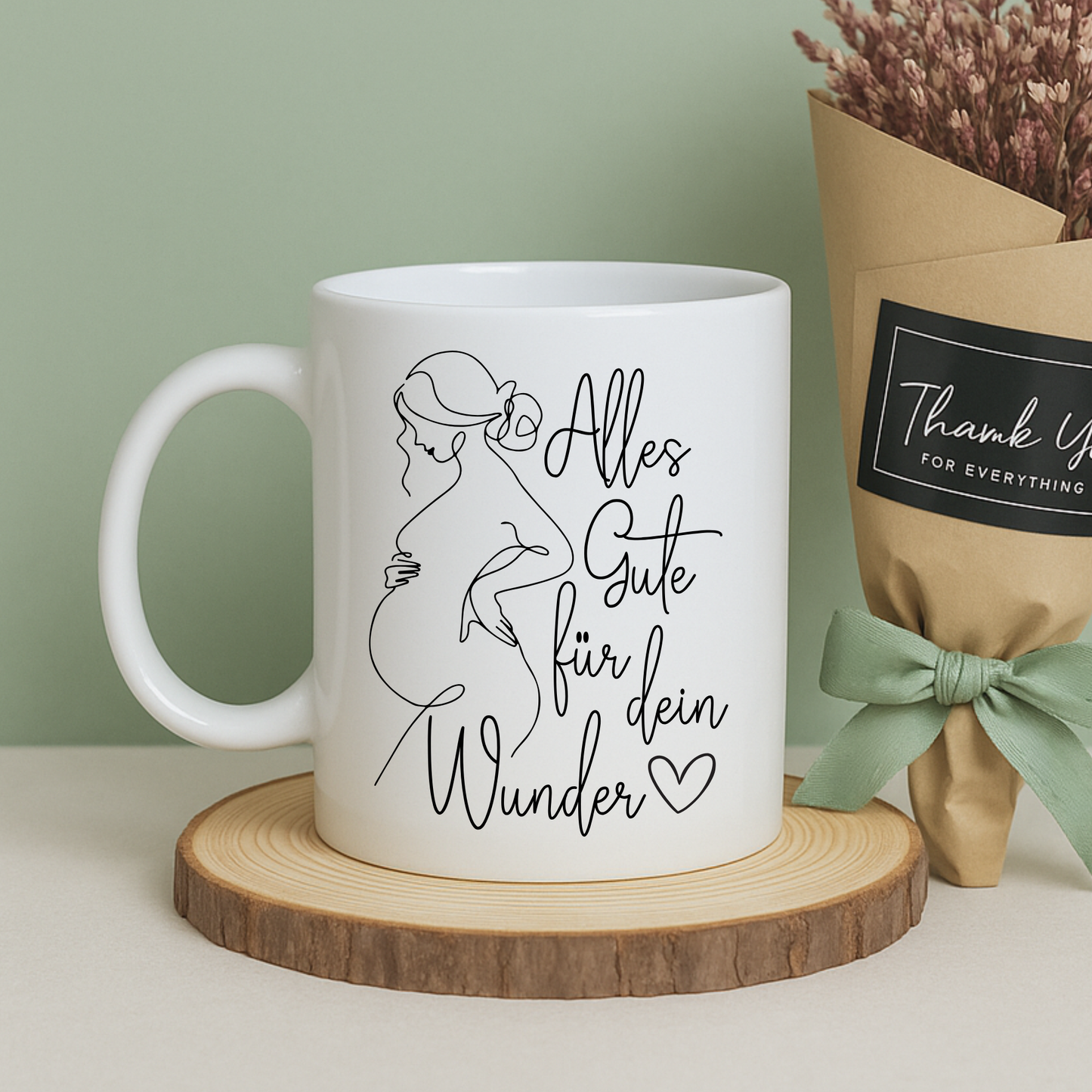 Tasse zum Mutterschutz - Alles Gute für dein Wunder