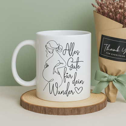 Tasse zum Mutterschutz - Alles Gute für dein Wunder