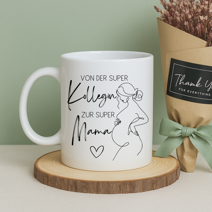 Die perfekte Tasse zum Mutterschutz – Von der super Kollegin zur super Mama