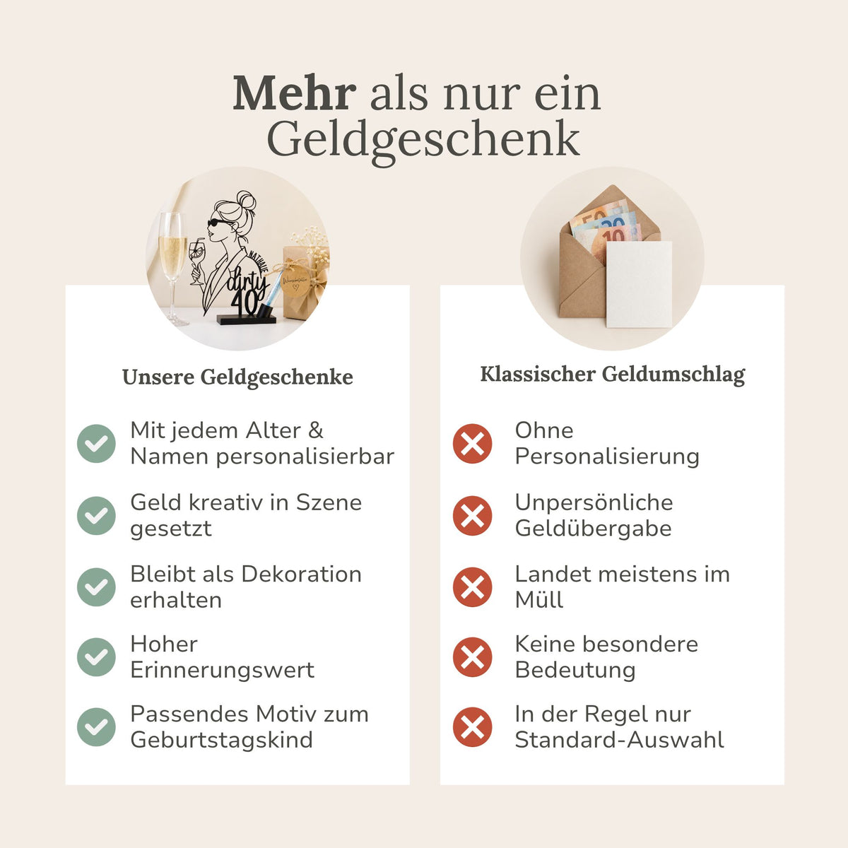 Geldgeschenk für Frauen - Frau mit Dutt und Cocktail