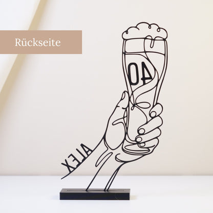 Hand mit Bierglas - Geldgeschenk Bier